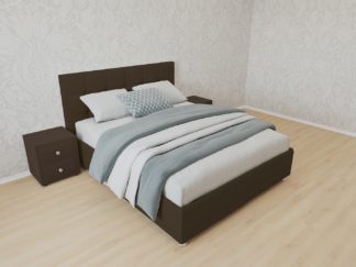 Кровать с матрасом Велюр коричневый