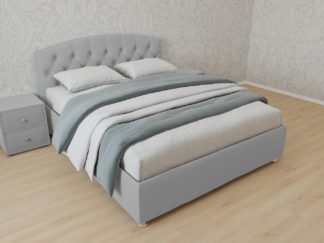 Кровать с матрасом Велюр серый
