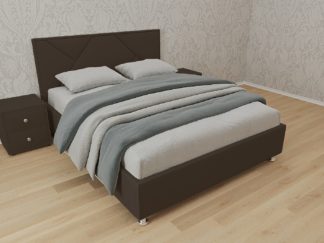 кровать линда велюр коричневый