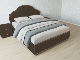 кровать мария велюр коричневый