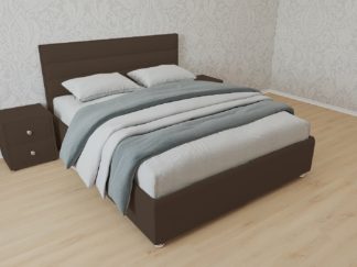 кровать милан велюр коричневый