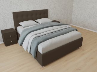 кровать венеция велюр коричневый