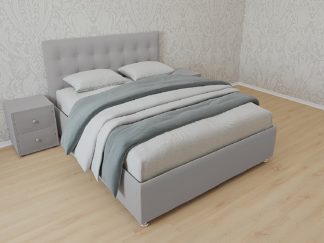 кровать венеция велюр серый