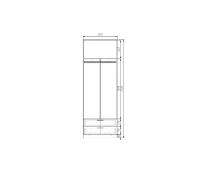 Шкаф эш1-23-8-2яс