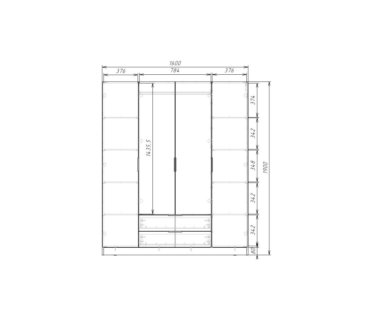 эш3-19-16-2яс Шкаф эш3-19-16-2яс