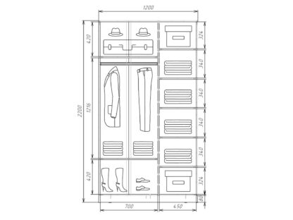 Шкаф купе шк2212с