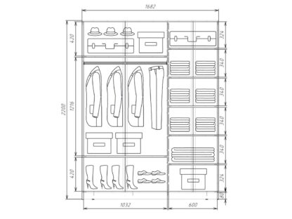 Шкаф купе шк2217с