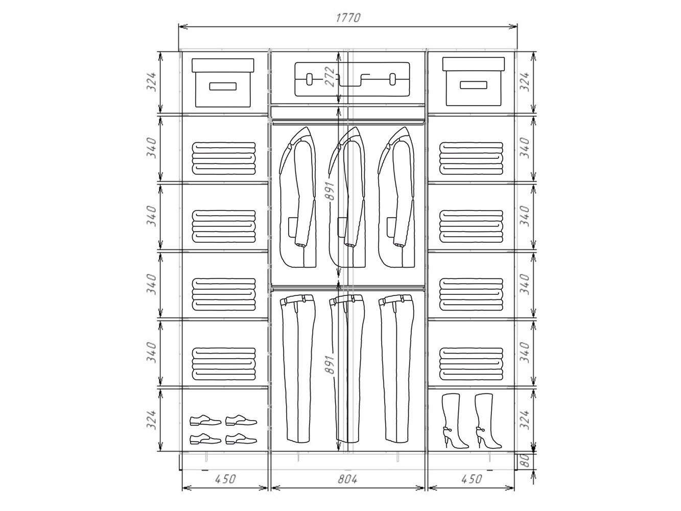 шк2218с2 Шкаф купе шк2218с2
