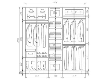 Шкаф купе шк2220с