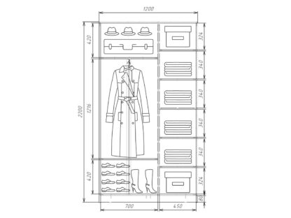 Шкаф купе шк22412с
