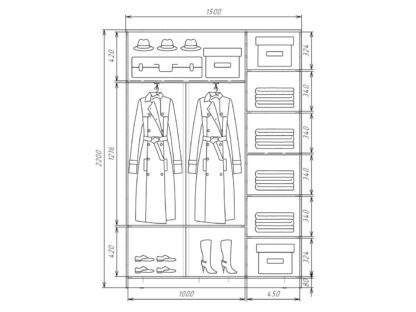 Шкаф купе шк22415с