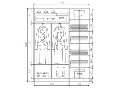 Шкаф купе шк22417с
