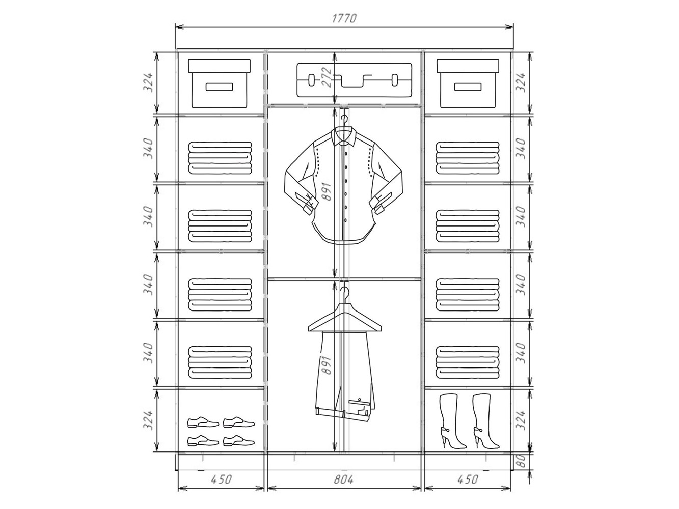 шк22418с2 Шкаф купе шк22418с2