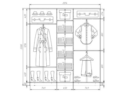 Шкаф купе шк22420с