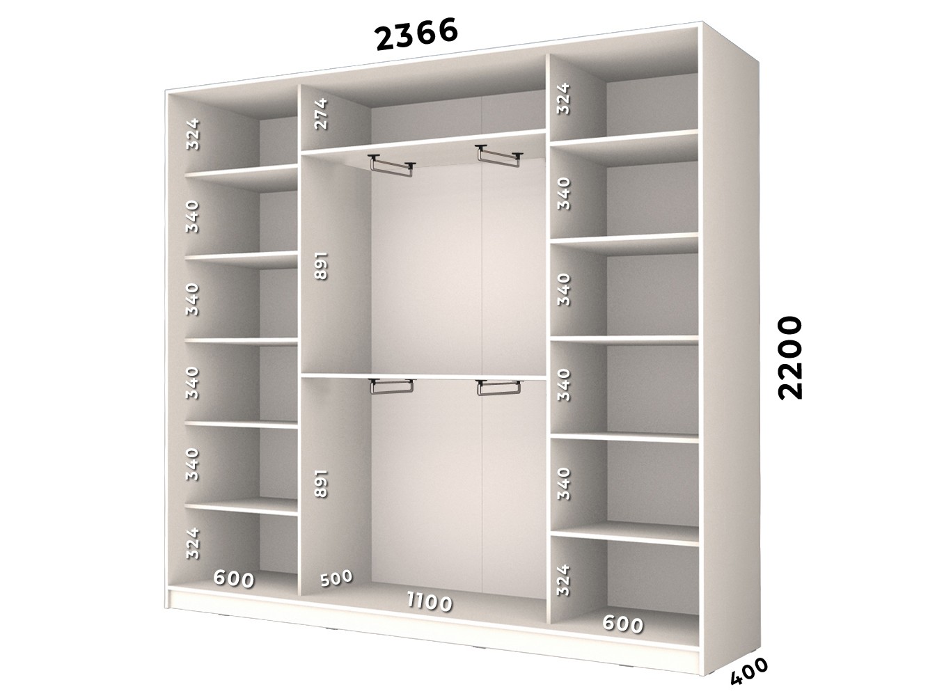 шк22424с2 Шкаф купе шк22424с2