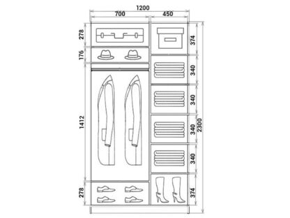 Шкаф купе шк2312с2
