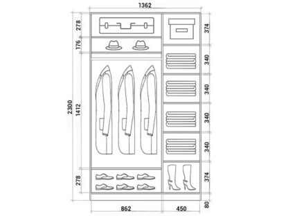 Шкаф купе шк2314с