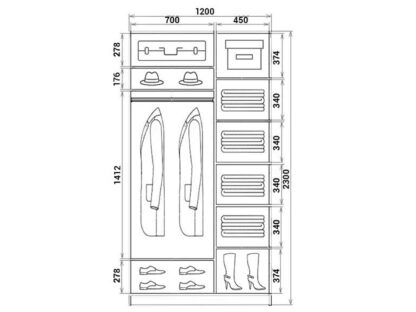 Шкаф купе шк23412с