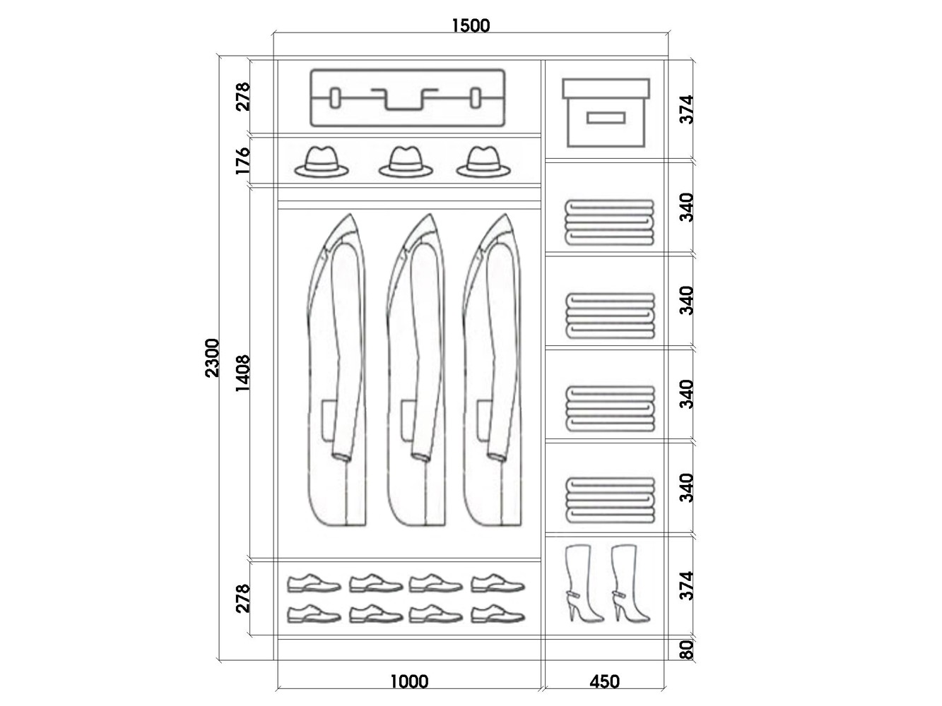 шк23415с Шкаф купе шк23415с