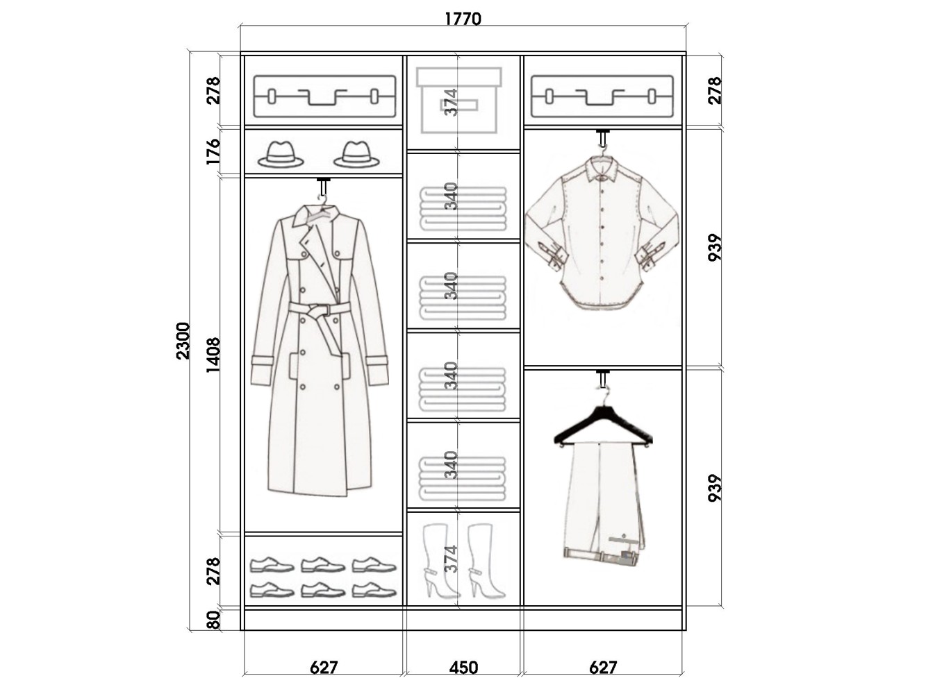 Шкаф купе шк23418с