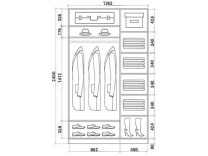 Шкаф купе шк24414с