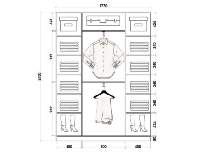 Шкаф купе шк24418с2