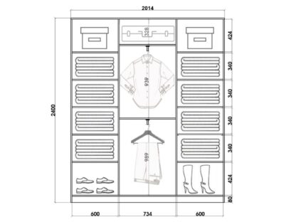 Шкаф купе шк24420с2