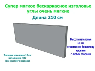 бескаркасное изголовье угловое